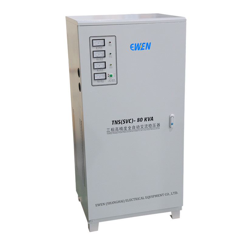 80KVA 3단계 산업 전압 안정기 자동 전압 조절기 380VAC 400VAC 서보 모터