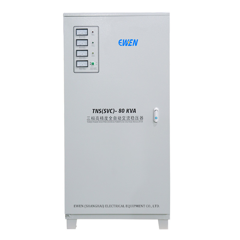 80KVA 3단계 산업 전압 안정기 자동 전압 조절기 380VAC 400VAC 서보 모터