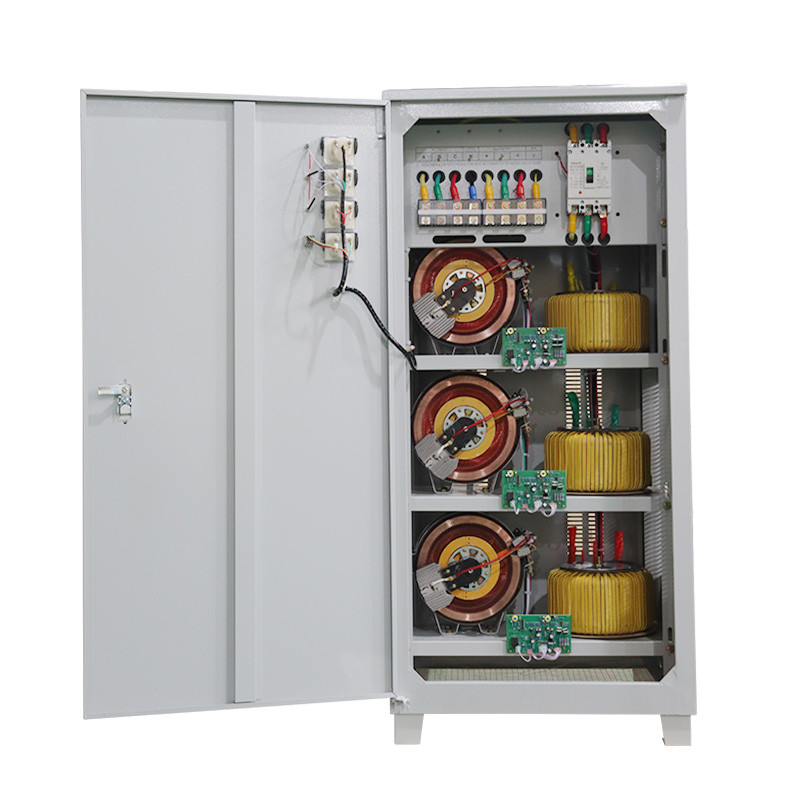 3단계 전압 안정기 80KVA 80KW 산업용 자동 전압 조절기 및 안정기